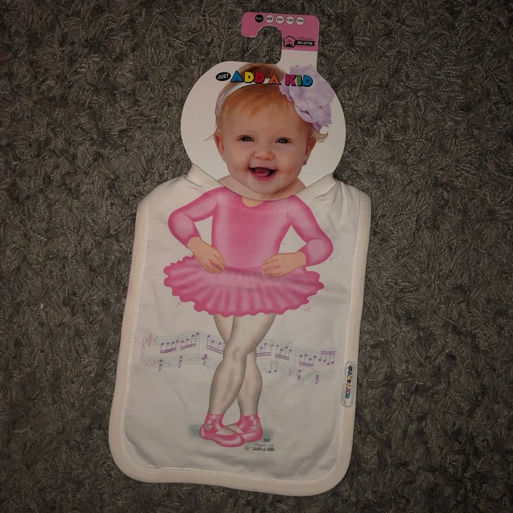 Just Add A Kid Oversize Ballerina Bib, New